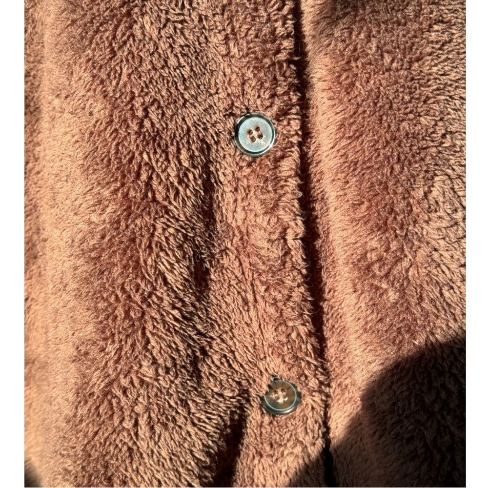 PacSun Homecoming Teddy Button Down Brown Jacket - Picture 11 of 14